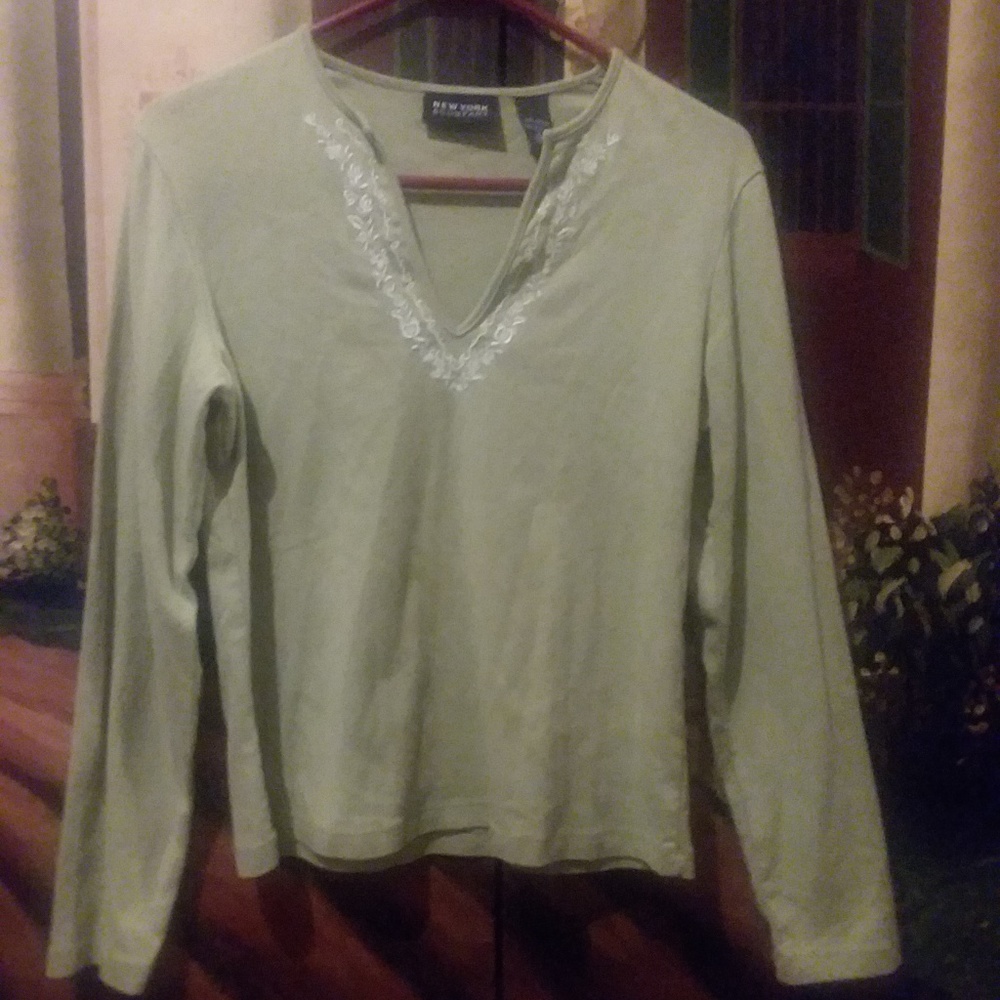 Olive Green Embroidered Tunic